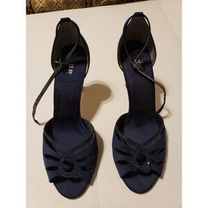 Platinum BP Beauty, navy, strappy, peep toe, sandals with 2.5 in heel, size 9.5M